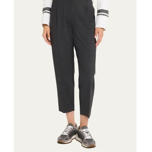 Brunello Cucinelli Size 42 High Waist Cotton Trousers | US Size 10 Quiet Luxury - Picture 1 of 14